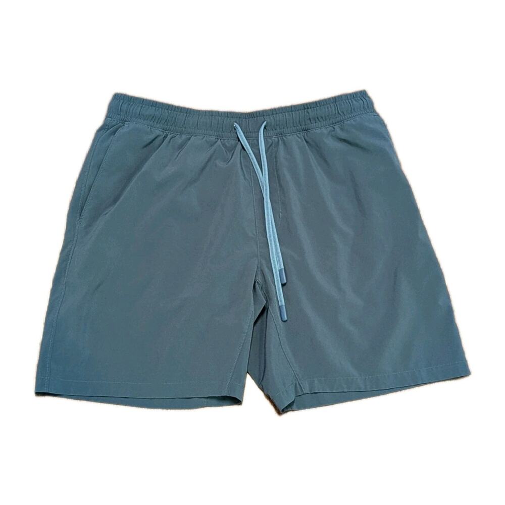 Faherty Shorelite Trunk Shorts Mens M Blue Lined 6.5" Quick Dry Outdoor Swim